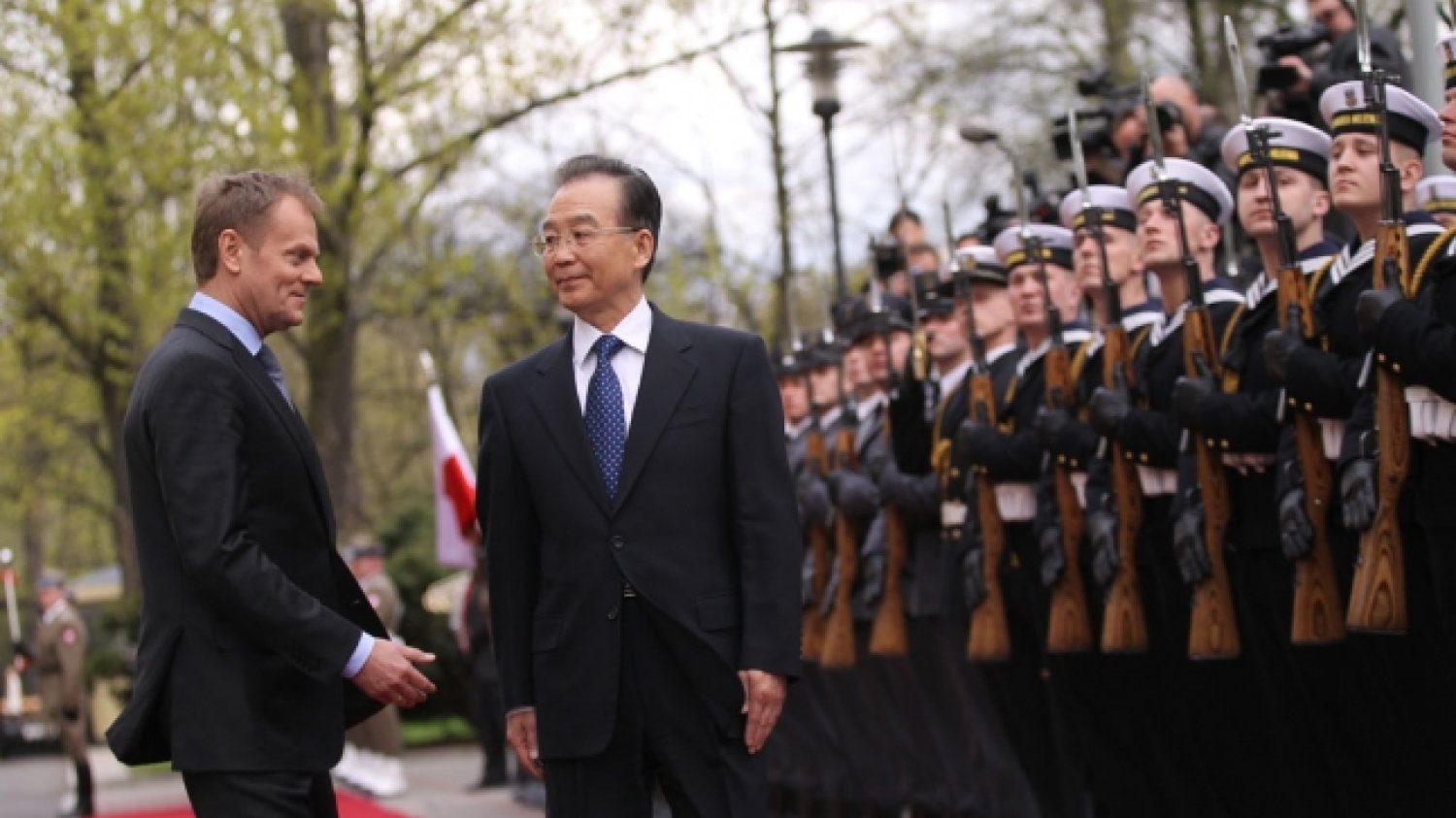 Premier Chin Wen Jiabao z Premierem Donaldem Tuskiem.