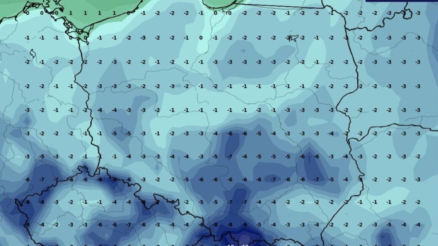 To się zacznie już w nocy. Dwucyfrowy mróz nadciąga do Polski.