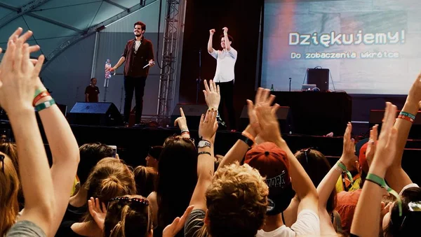 Koncert rapera na festiwalu Open'er w Gdyni.