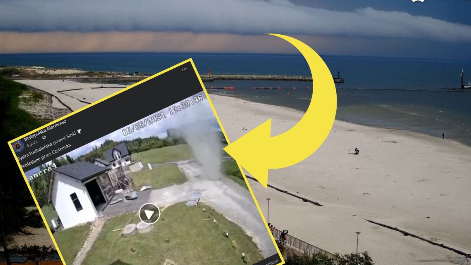 Chwile grozy w całej Polsce. Na południu przeszło tornado