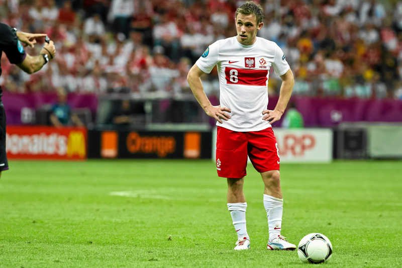 Maciej Rybus podczas meczu Polska - Grecja