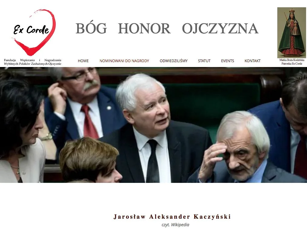 "Pierwszym Rodakiem, którego chcemy uhonorować i wynagrodzić, jest najwybitniejszy z nas - Pan Jarosław Kaczyński" – czytamy na ulotce i stronie Fundacji Ex Corde.
