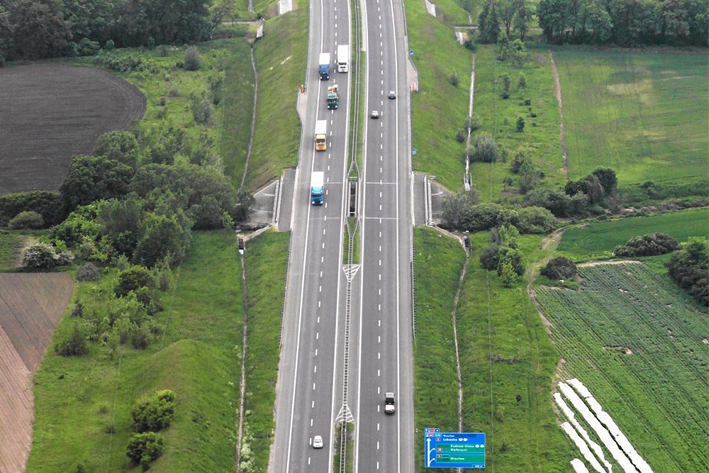 Autostrada z pokładu śmigłowca