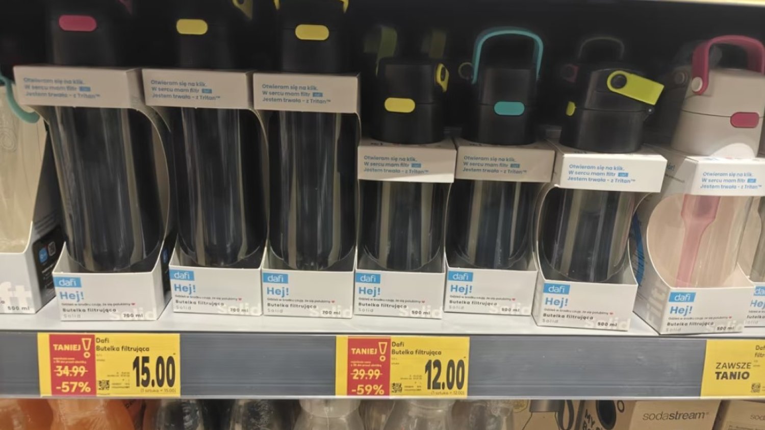 Promocja na butelki filtrujące Dafi w Kauflandzie