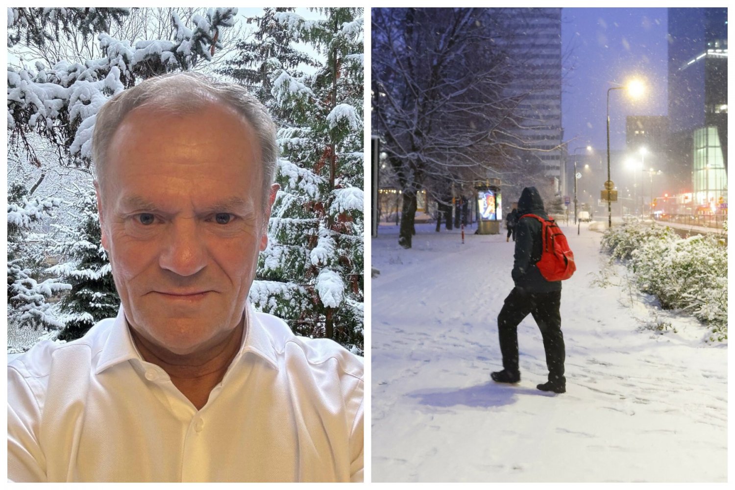 Donald Tusk zareagował na śnieg. Zamieścił sentymentalny wpis.