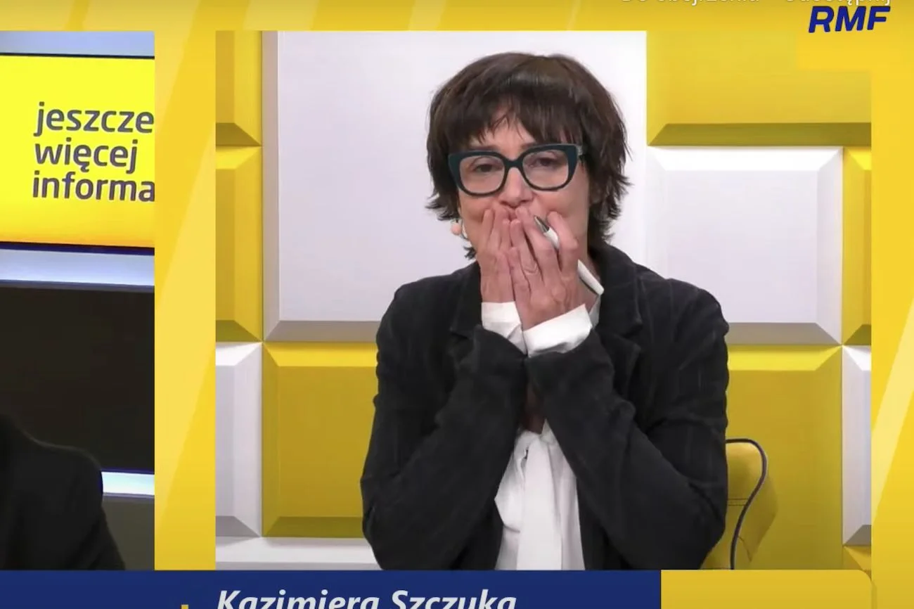 Kazimiera Szczuka pomyliła stację, gdzie prowadzi audycję.