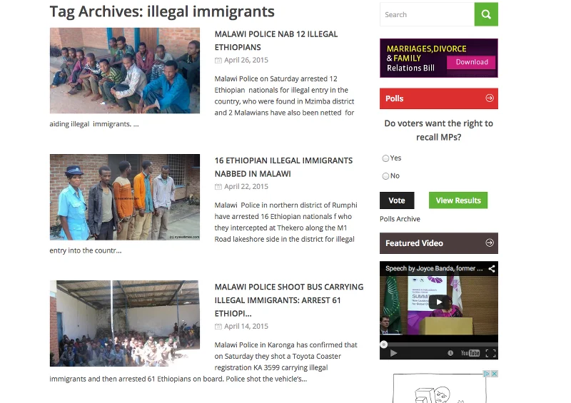 Gazeta z Malawi informuje o deportacjach imigrantów