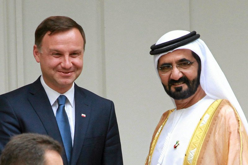 Andrzej Duda spotkał się z emirem Dubaju i premierem Kanady. To jego pierwsi zagraniczni goście.