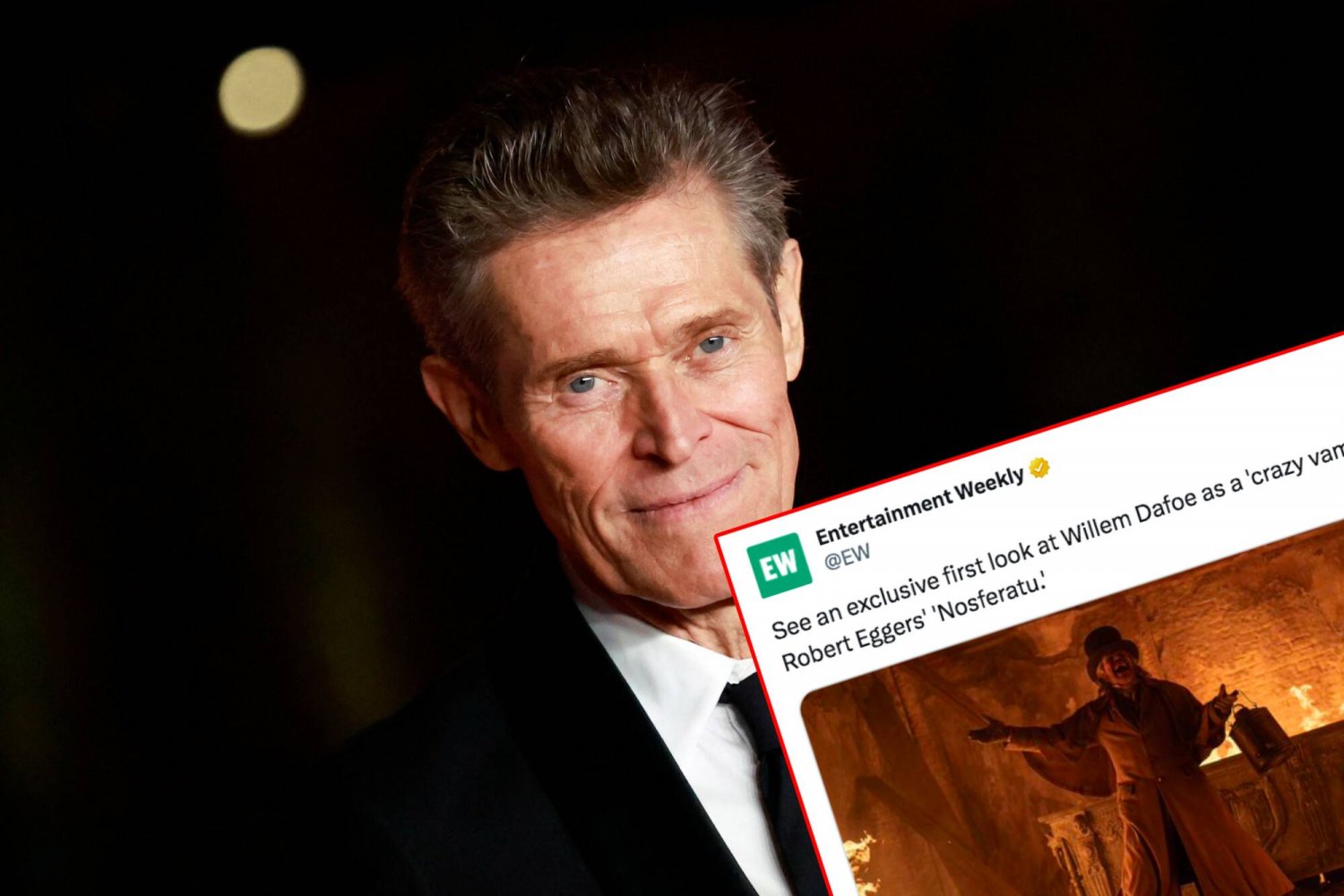 Aktor na zdjęciu może też kojarzyć się ze słynną postacią z klasycznego horroru "Gabinet doktora Caligari" z 1920 r. Czy to celowy zabieg?