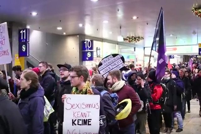 Protesty Niemców po sylwestrowych zamieszkach.