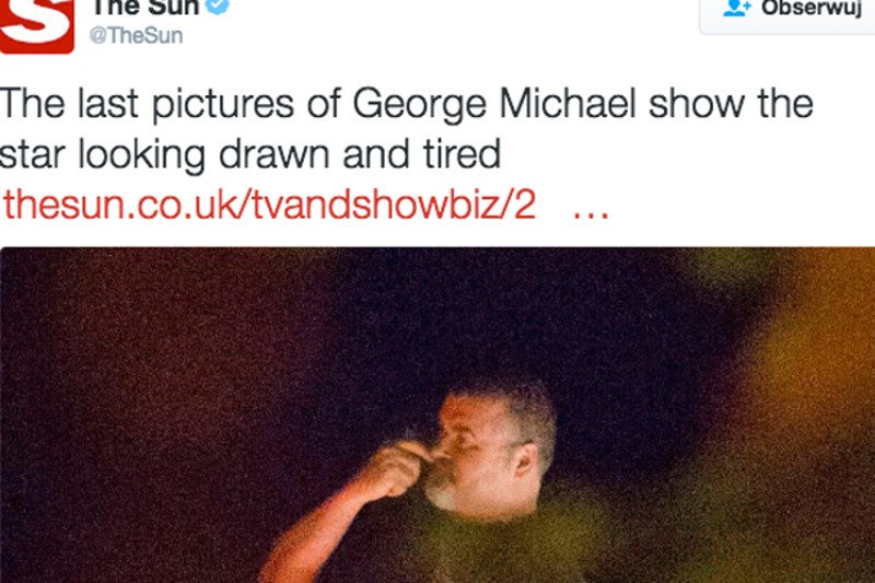 Ostatnie znane zdjęcie Georga Michaela, zrobione przed śmiercią artysty.