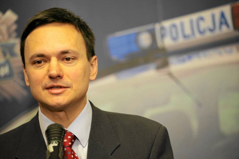 Minister Jacek Cichocki w Komendzie Głównej Policji.