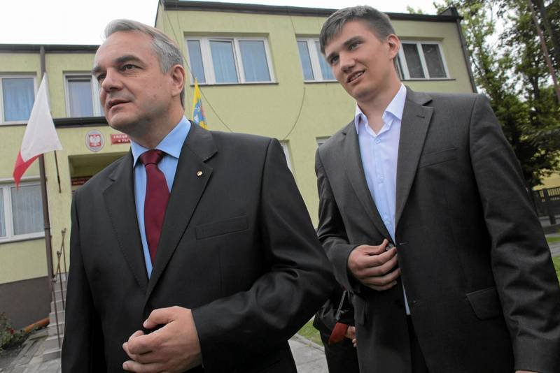 Waldemar Pawlak z synem Maciejem