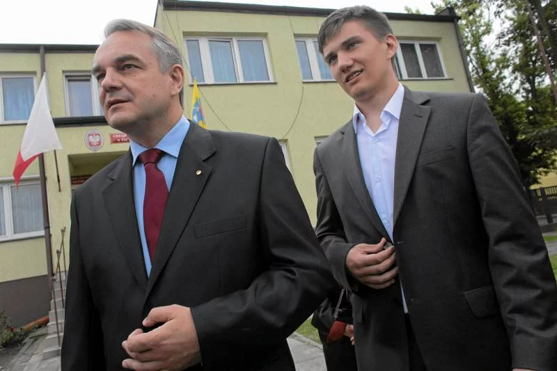 Waldemar Pawlak z synem Maciejem