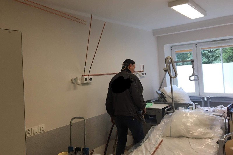 Tak wygląda oddział w dniu oddania, jako "oddział covidowy".