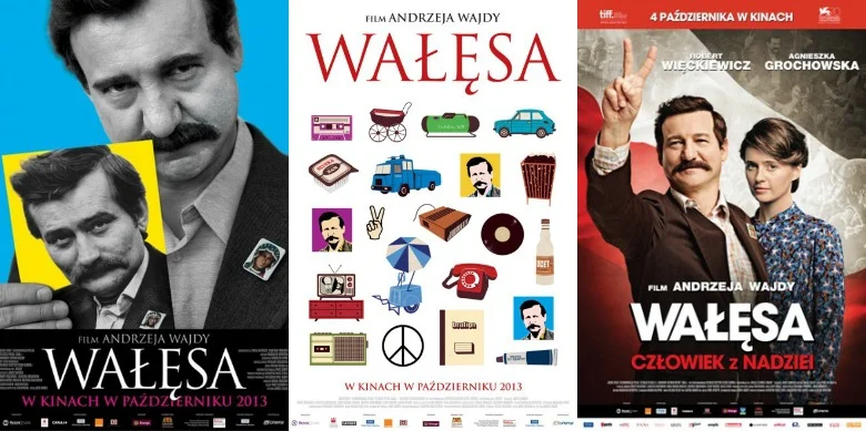 Trzy plakaty "Wałęsy. Człowieka z nadziei"