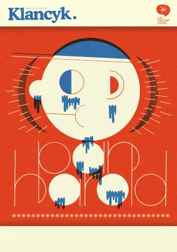 plakat nowego spektaklu Klancyka "Pan Harold"