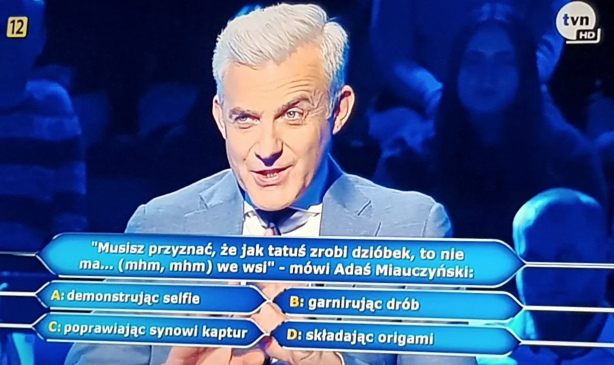 Adaś Miauczyński i "Dzień Świra" w Milionerach