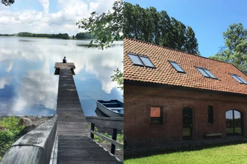 Prywatny pomost, łódki i rower wodny - to tylko część z atrakcji Lisewa