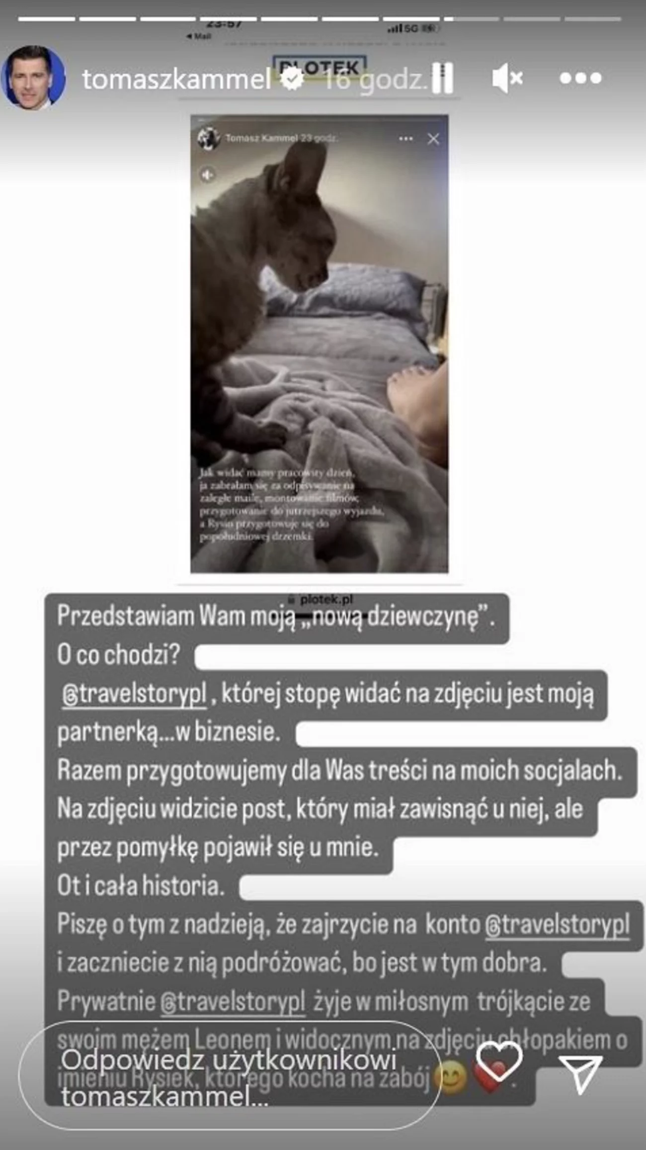 Kobieta w łóżku Tomasza Kammela. Prezenter zdradził kim jest