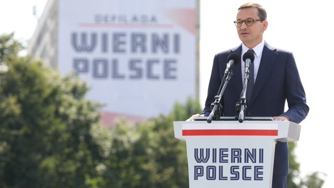 Premier przemawiał podczas obchodów Święta Wojska Polskiego w Katowicach.