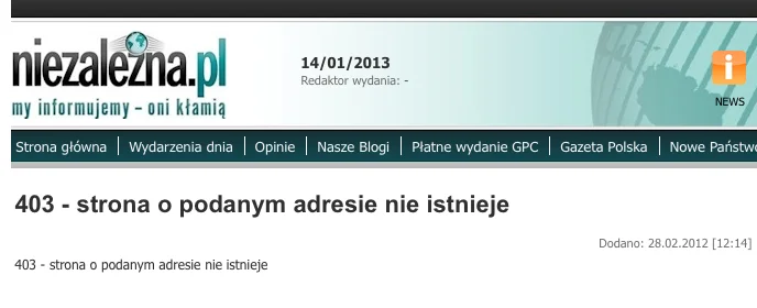 Pod tym adresem znajdowała się początkowo informacja o możliwości kupowania akcji Telewizji Republika.