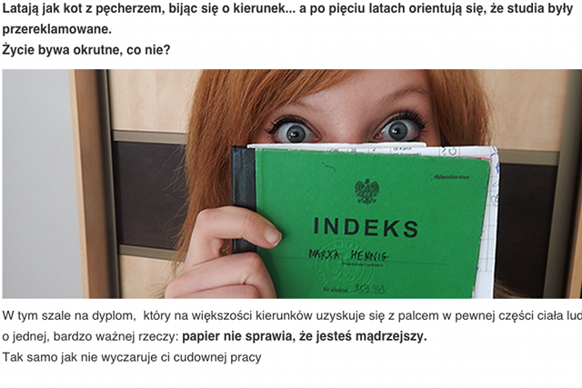 Studenci prawa z Białegostoku ukradli zdjęcie blogerki i umieścili je na materiałach promocyjnych imprezy