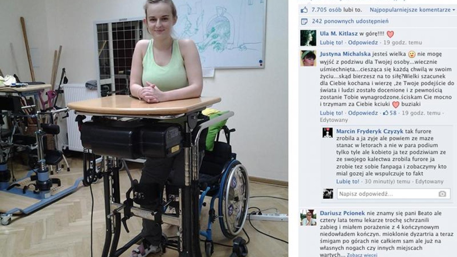Beata Jałocha z determinacją walczy o powrót do sprawności.