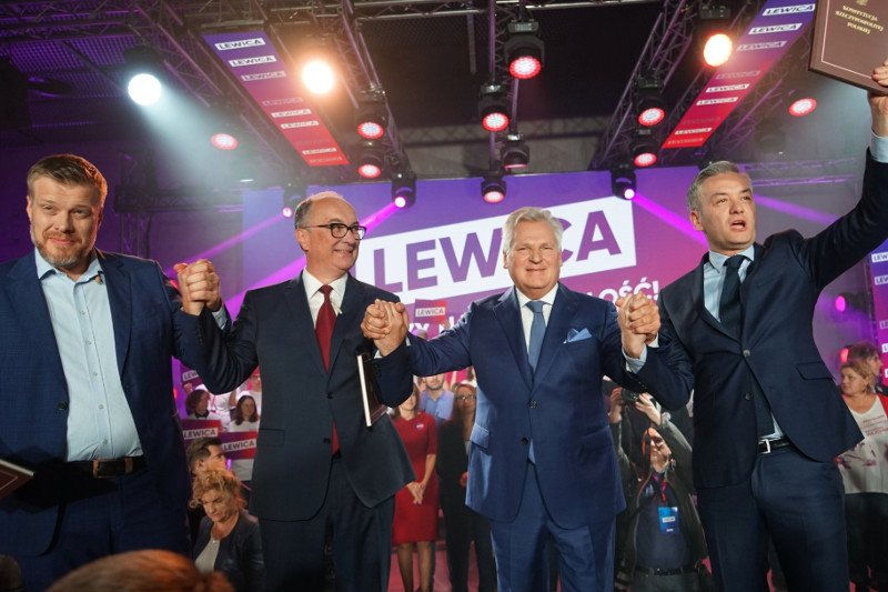 Aleksander Kwaśniewski był gościem specjalnym konwencji Lewicy w Katowicach.