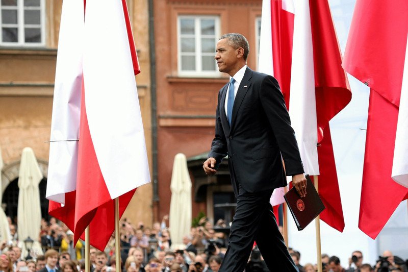 Biały Dom pogratulował Andrzejowi Dudzie wygranej w wyborach. Na zdjęciu prezydent Obama podczas wizyty w Polsce w 2014 roku