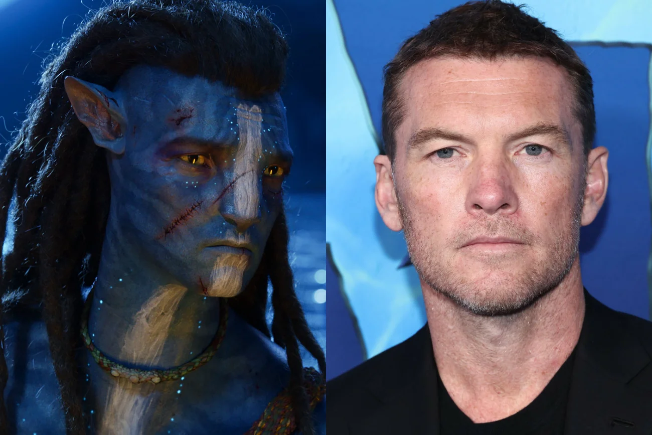 Sam Worthington jako Jake Sully w "Avatarze 2".