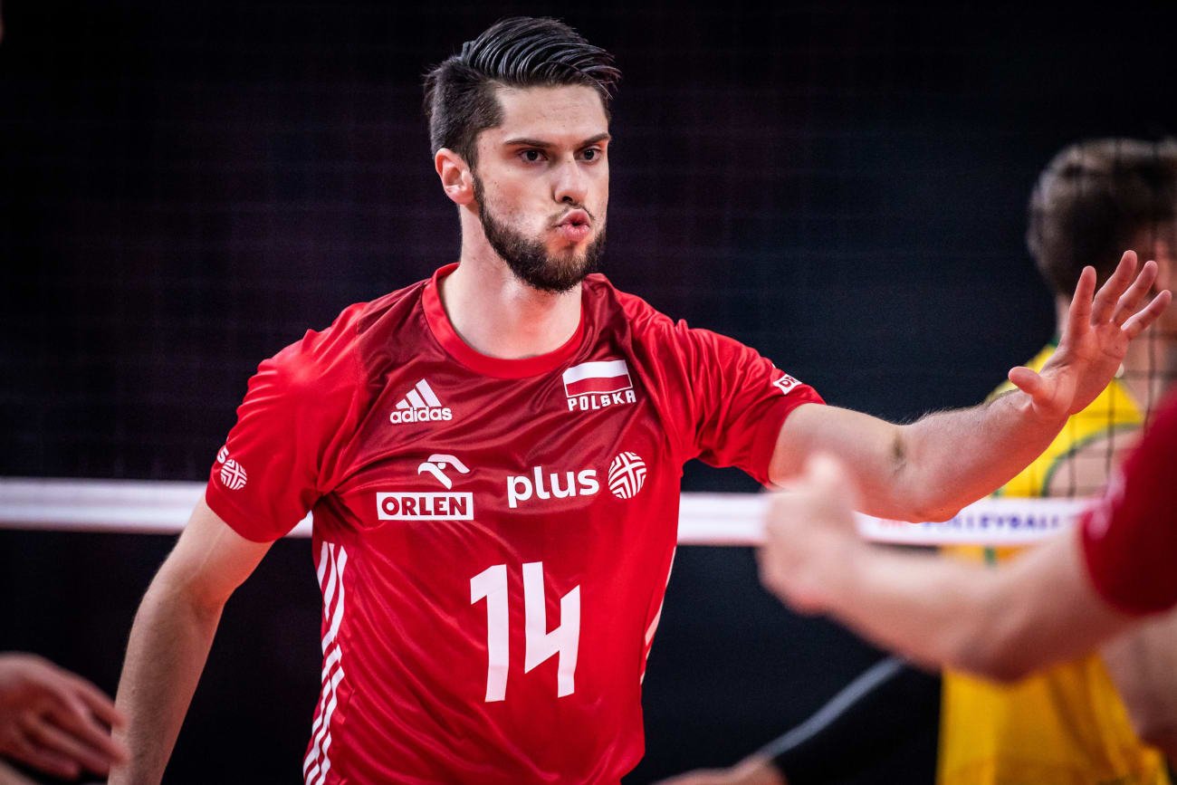Przyjmujący Aleksander Śliwka po raz kolejny zaprezentował się z solidnej strony w meczu Biało-Czerwonych.