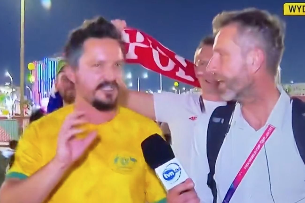 Paweł Łukasik przeprowadził zaskakujący wywiad z kibicem w Katarze.