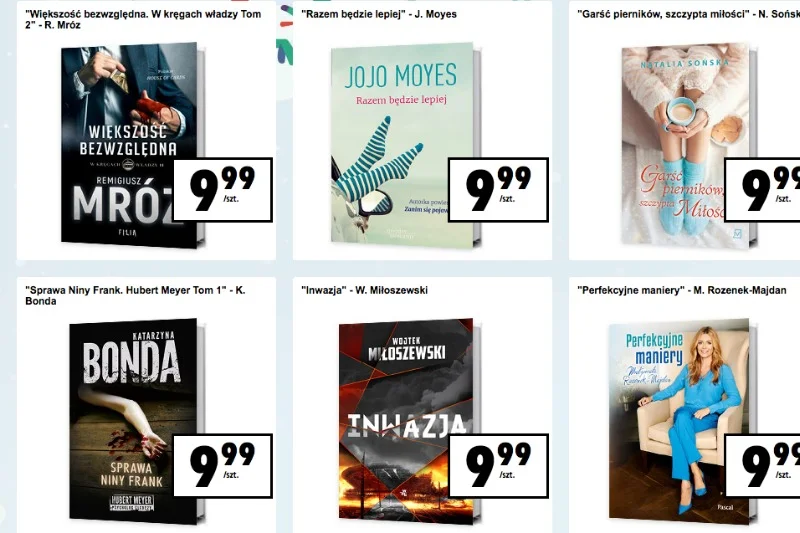 W biedronce za książki zapłacicie zaledwie niecałe 10 złotych
