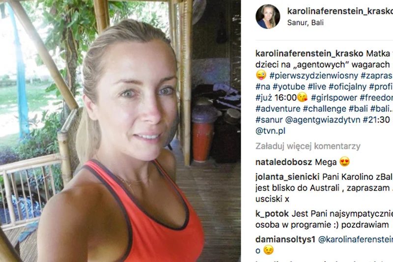 Karolina Ferenstein-Kraśko bez makijażu na Instagramie