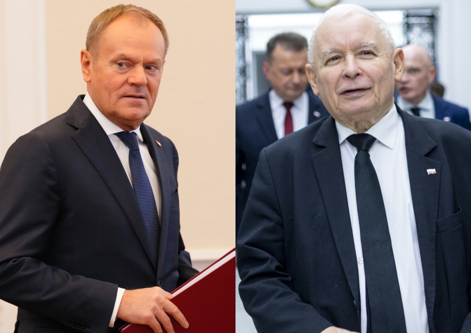 Donald Tusk i Jarosław Kaczyński Premier Donald Tusk i prezes PiS Jarosław Kaczyński