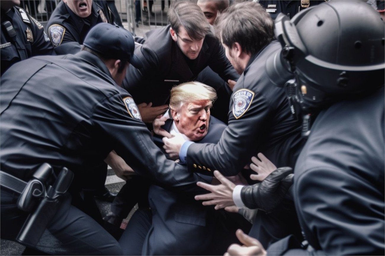 Stworzył zdjęcia z aresztowania Donalda Trumpa.