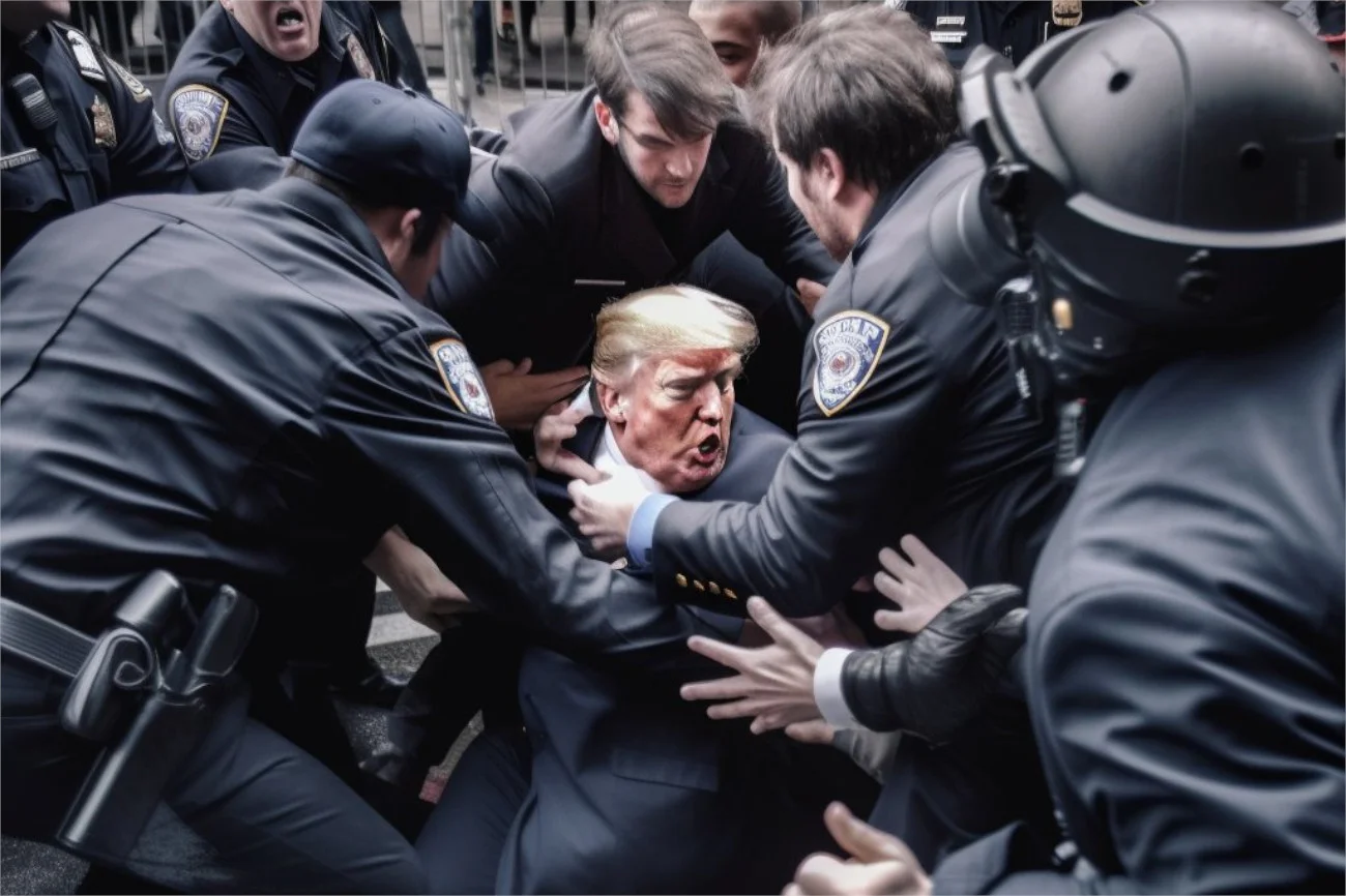 Stworzył zdjęcia z aresztowania Donalda Trumpa.