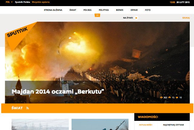 Portal Sputnik rozpoczął działalność w języku polskim