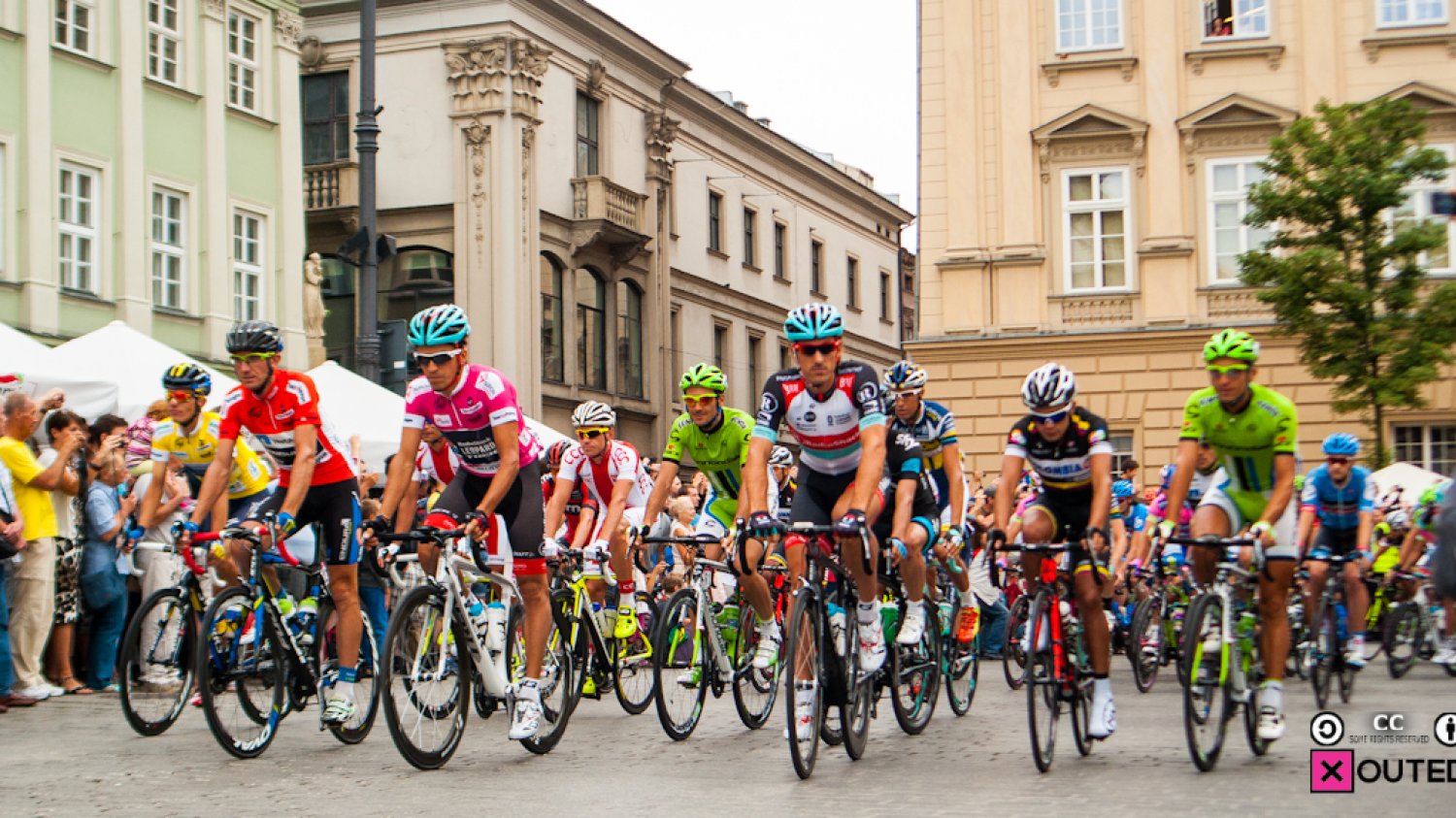 Start 3. etapu Tour de Pologne, krakowski rynek