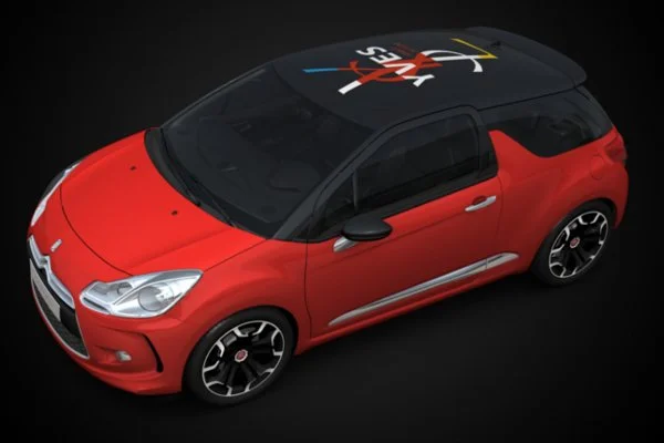 Citroen DS3 w wersji fashion skonfigurowany w kolorach Yves Saint Laurent