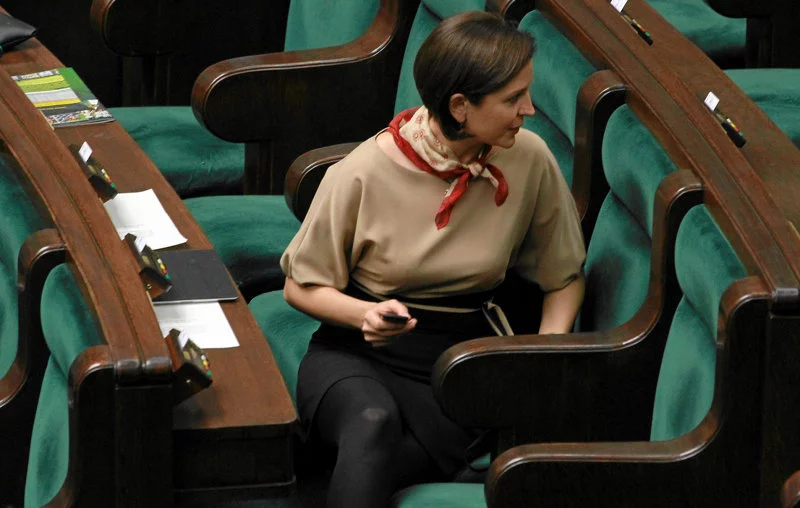 Czerń i beż to ulubione, obok czerni i bieli, zestawiania kolorystyczne Joanny Muchy