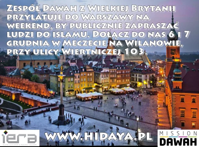 Zaproszenie do warszawskiego meczetu na Mission Dawah