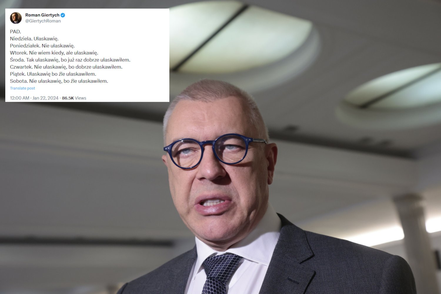 Roman Giertych kpi z Andrzeja Dudy. Chodzi o Kamińskiego i Wąsika