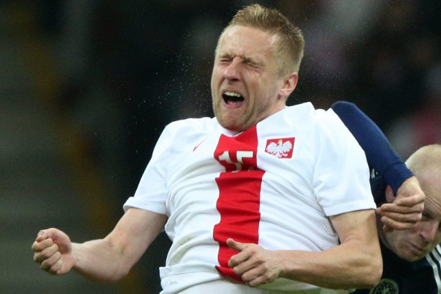 Mecz Polska – Szkocja. Na zdjęciu: Kamil Glik