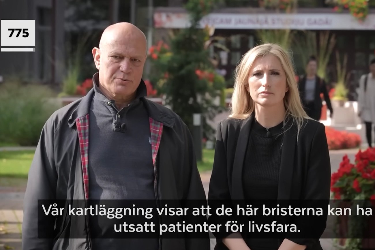 Lindah C. Mohlin i Robert Aschberg z programu "200 Sekund", który zrobił prowokację na uczelni w Olsztynie.