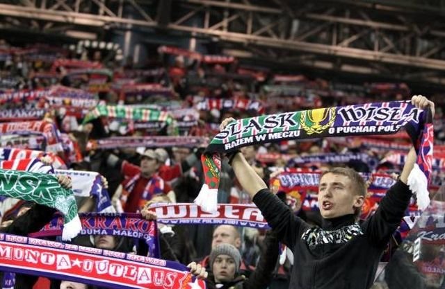 Kibice Wisły na stadionie przy Reymonta