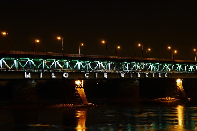Warszawski neon "Miło Cię widzieć"