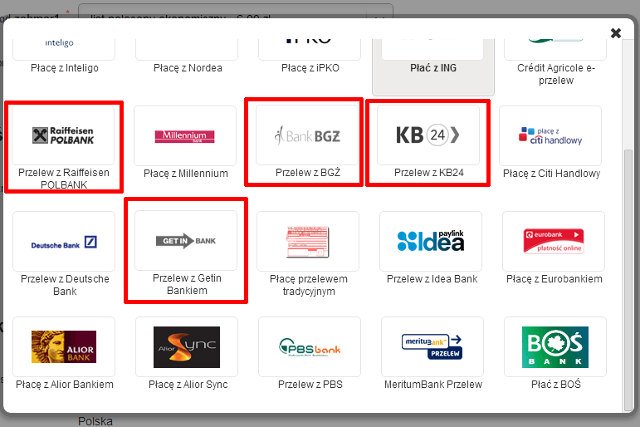 Z Allegro zniknęły cztery sposoby dokonywania przelewów