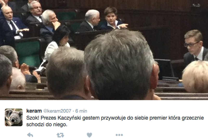 Premier Szydło konsultowała się w Sejmie z prezesem Kaczyńskim